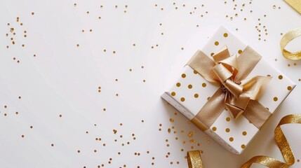 Obraz na płótnie Canvas Happy Holidays beige composition. Celebration greeting background with gift boxes, Xmas greeting card. Christmas gifts on beautiful background. Generated AI