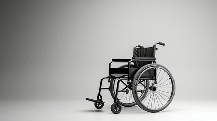 Fototapeta na wymiar wheelchair with space for medical information