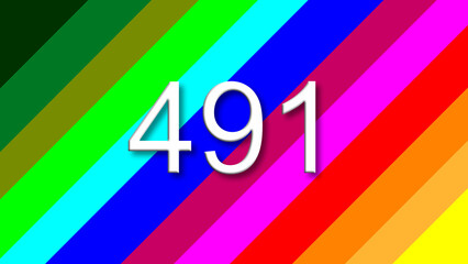 491 colorful rainbow background year number
