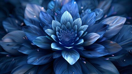 Obraz premium A blue flower with a white center