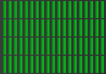 Fondo de barras en degradado verdes paralelas verticales en fondo negro