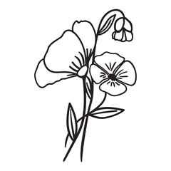 Wildflowers, Floral, Wildflower, flower sketch, Wildflowers, Bouquet, minimalist bouquet, botanical, field plants, floral leaves, branches