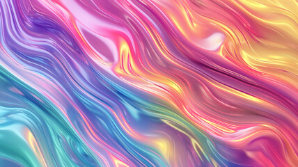 Trendy texture with polarization effect and colorful neon holographic stains. Abstract background