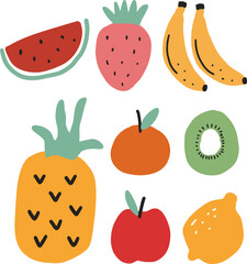 fruits element design for templates.