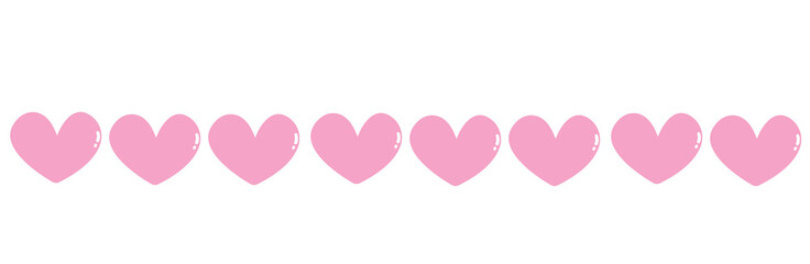 hearts pink many icon