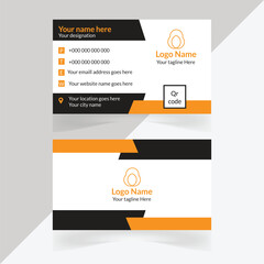 Double-sided modern business card template vector or creative visiting card  