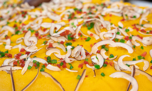 Closeup image of Kashmiri Halwa, Delicious sweets food of Kashmir