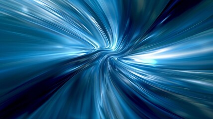 Dynamic abstract background with light streaks conveying speed and motion in cool blue tones. hyper realistic 