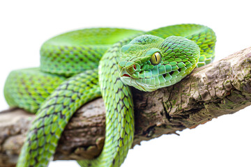 Fototapeta premium green snake on a branch