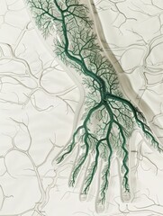 LifeSize Lymphatic System A Comprehensive Anatomical Guide to the Human Bodys Intricate Network of Vessels and Nodes - obrazy, fototapety, plakaty