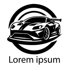 Fototapeta premium A black car logo on white 