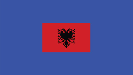 Albania Flag European Nations 2024 Teams Countries European Germany Football Symbol Logo Design Vector Illustration