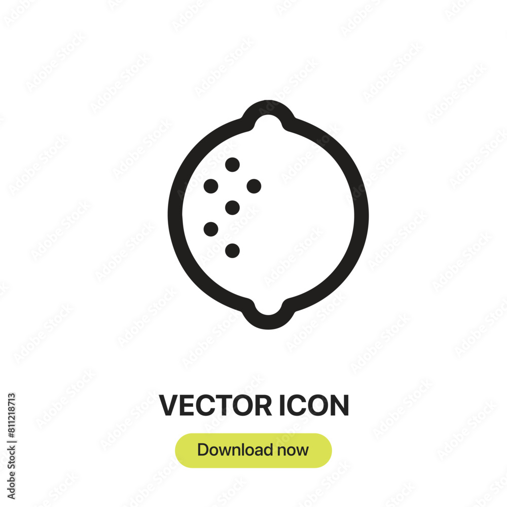 Leinwandbilder lemon icon vector. linear-style sign for mobile concept and web design. lemon symbol illustration. p