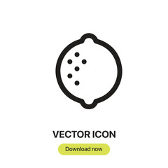 Obraz premium Lemon icon vector. Linear-style sign for mobile concept and web design. Lemon symbol illustration. Pixel vector graphics - Vector. 
