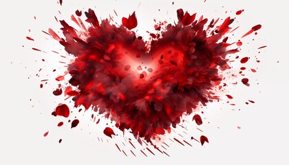 heart with splash and explosion