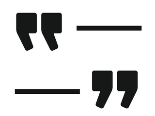 Style Quotation Mark Sign Background for Speech or Opinion Vector