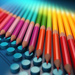 Naklejka premium Teaching aids graphic flat design side view resources theme 3D render Monochromatic Color Scheme