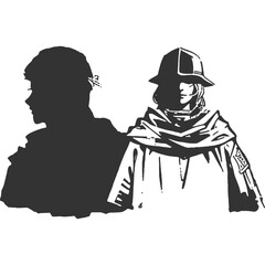 Unmask Truth Within Vintage Illustration Vector