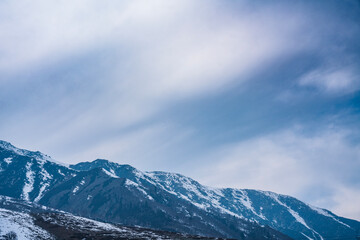 Winter Mountain landscape scenery, Kashmir nature view