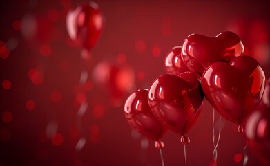 Valentine's Day Red Balloon Romance