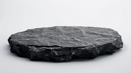 High-quality image of an empty black stone top, isolated on a white background, ideal for highlighting product details in displays