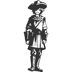 Quest Vintage Illustration Vector