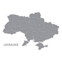National Country Map with Regions, States and Flag in Body