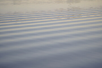 Calm surface of real water on a river. Serene ripples of pure river water, perfect for a water background.