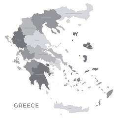 Obraz premium National Country Map with Regions, States and Flag in Body