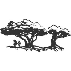 Unforgettable Journey Vintage Illustration Vector