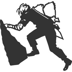 Fototapeta premium On Top of the World Vintage Illustration Vector