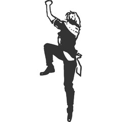 Fototapeta premium On Top of the World Vintage Illustration Vector