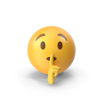 recommend clip art: Shushing face expression emoticon