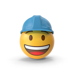 Worker Grinning Emoji Face