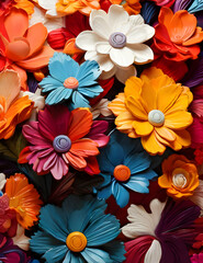 Explore Vibrant Hispanic Textile Embroidery Pictures for Authentic Artistry,A colorful background with flowers and the word flower on it,Vibrant Floral Wallpaper Background for Decor and Invitations

