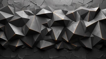A black and white abstract background with some triangles, AI