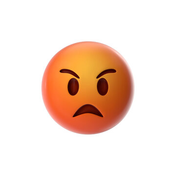 recommend clip art: Red angry emoji face