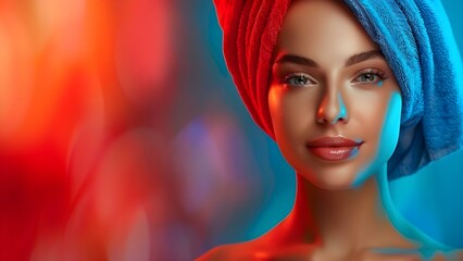 Abstract image of a young woman in a spa salon advertising fashion. Concept Fashion Photography, Spa Salon, Young Woman, Abstract Image, Advertising