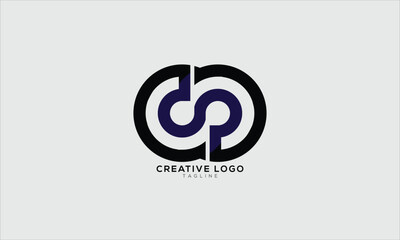 DP CDP Abstract initial monogram letter alphabet logo design