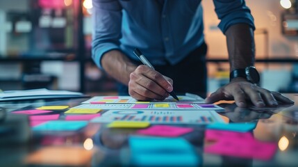 A conceptual image illustrating business agility with dynamic figures or symbols representing adaptability, speed, and innovation in a corporate setting.