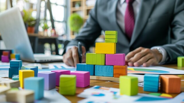 A conceptual image illustrating business agility with dynamic figures or symbols representing adaptability, speed, and innovation in a corporate setting.