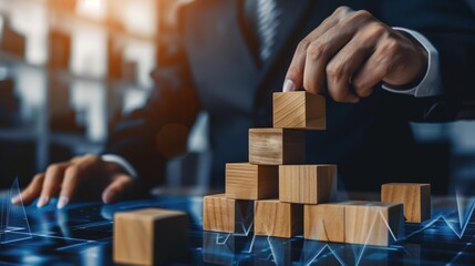 Dynamic business environment showcasing the concept of business agility, with symbols representing company transformation towards higher efficiency and rapid adaptation to market changes.