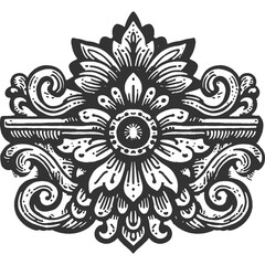 Icon of Identity Vintage Illustration Vector