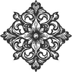 Icon of Identity Vintage Illustration Vector