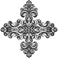 Icon of Identity Vintage Illustration Vector