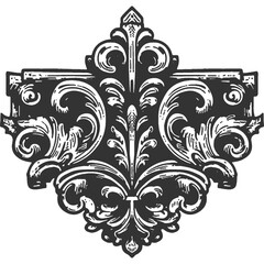 Icon of Identity Vintage Illustration Vector