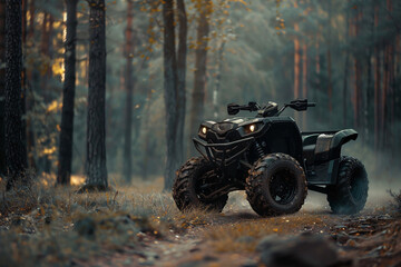 modern atv in the forest