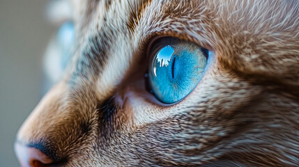 Vibrant Close-Up of a Cat’s Eye: An 8K Desktop Wallpaper with detailed fur texture, 3D illustration, Desktop wallpaper and background, Stock Photographic Image, laptop wallpaper background 
