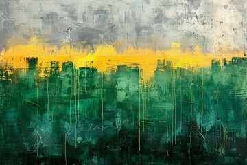 Grunge flag of Gabon painted on textured concrete wall