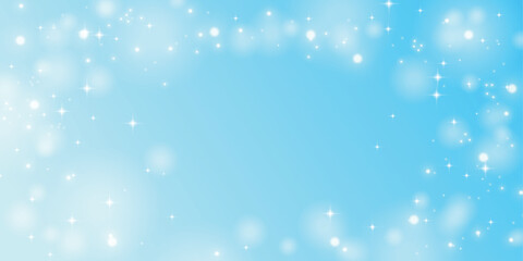 キラキラとした水色の背景。水色のパーティクル